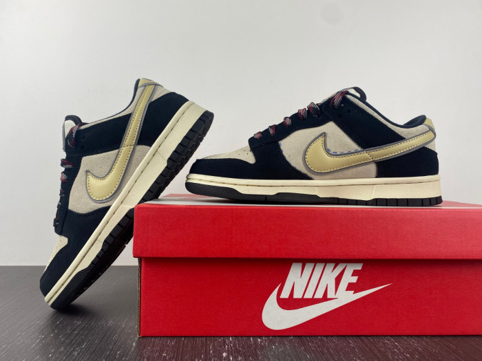 Nike Dunk Low LX Black Suede Team Gold (Women