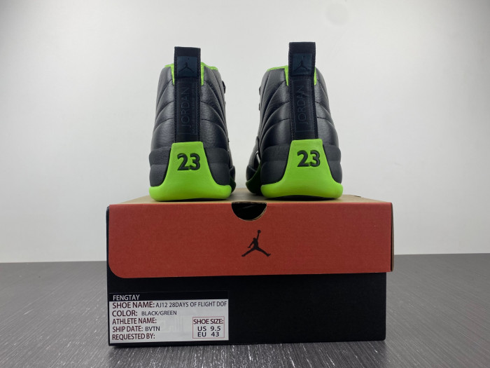 AIR JORDAN 12 BLACK/GREEN AJ12-01