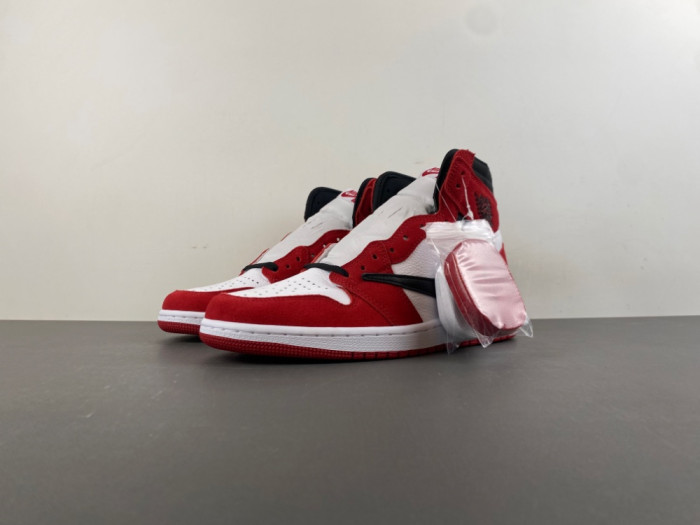 AIR JORDAN 1 TRAVIS SCOTT WHITE RED AND BLACK DH3227-601