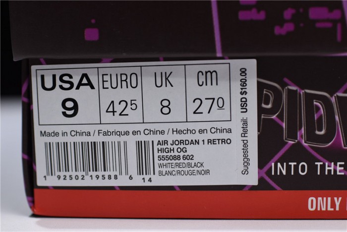 Jordan 1 Retro High Spider-Man Origin Story - 555088-602