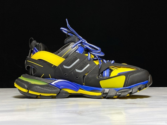 BL SNEAKER TESS.S.GOMMA BLACK FLUORESCENT YELLOW BLUE 542023 W1GB8 3443