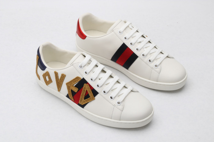 GC ACE EMBROIDERED LOW-TOP SNEAKER WITH LOVED womens 497090 DOPE0 9095