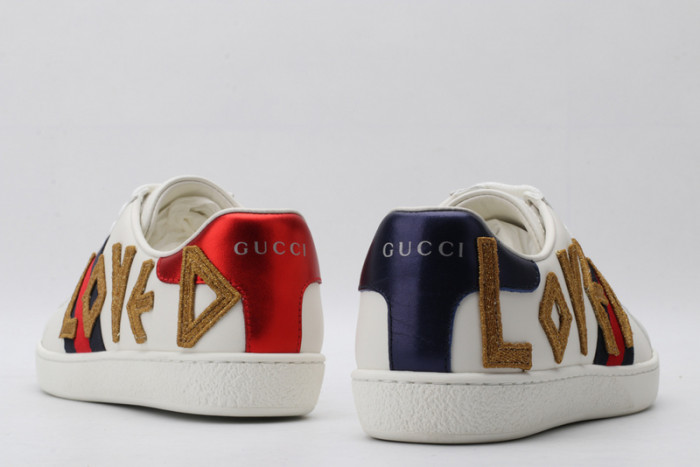 GC ACE EMBROIDERED LOW-TOP SNEAKER WITH LOVED womens 497090 DOPE0 9095