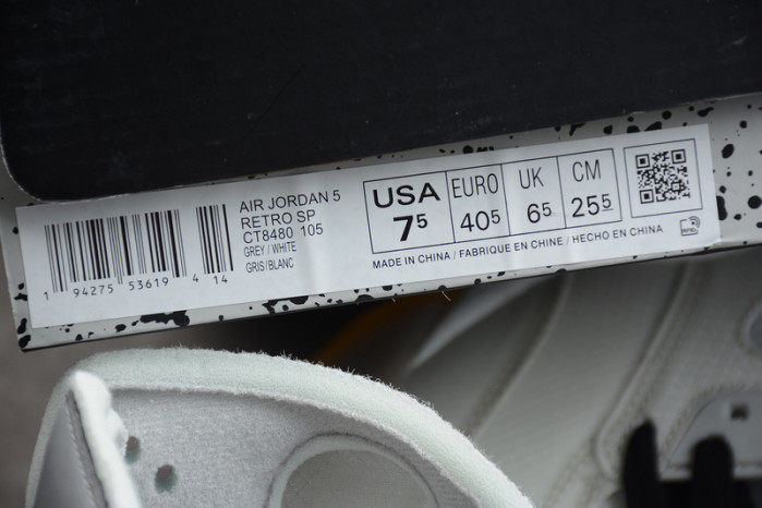 OW Air Jordan 5 SP Grey Green CT8480-105