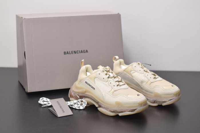 BL TRIPLE S TRAINERS CLEAR SOLE BLACK /BROWN/ RED 541624 W09O1 9000