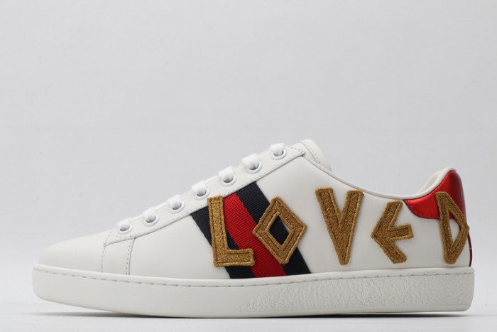 GC ACE EMBROIDERED LOW-TOP SNEAKER WITH LOVED womens 497090 DOPE0 9095