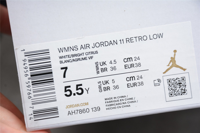 Jordan 11 Retro Low Bright Citrus (W) - AH7860-139