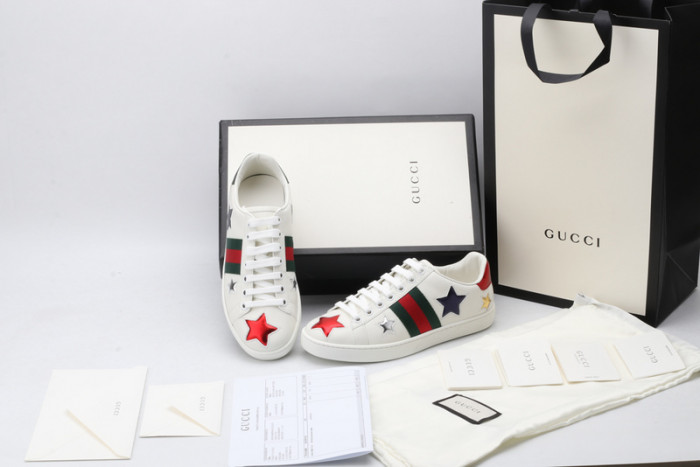 GC Ace Embroidered Low-Top Sneaker WITH COLORFUL STARS 431942-A38G1