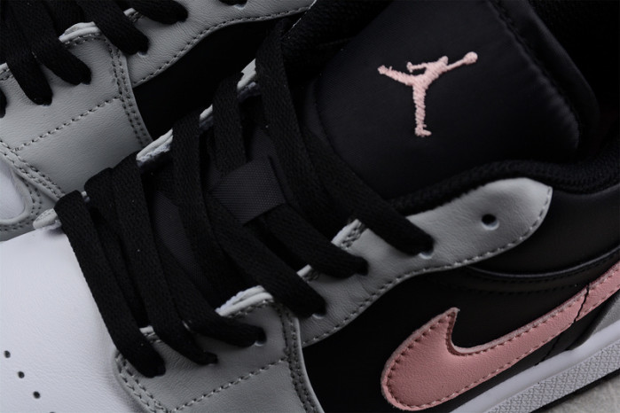 AIR JORDAN 1 LOW WHITE GREY BLACK PINK 553558-062