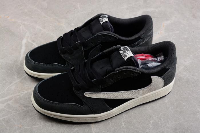 TRAVIS SCOTT X AIR JORDAN 1 LOW OG “BLACK/PHANTOM” DM7866-001
