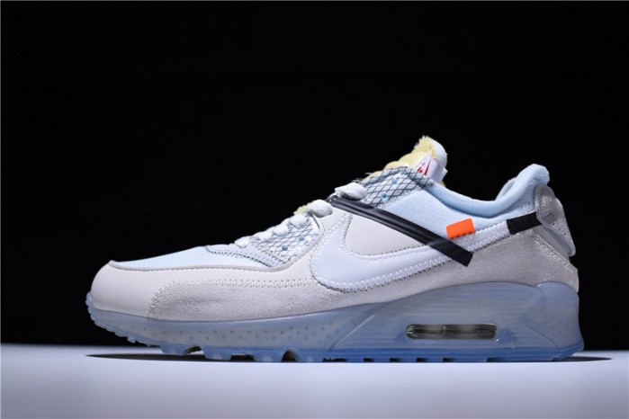 OW x Nike Air Max 90 AM90 THE TEN 10 Sail Muslin Virgil Abloh AA7293-100