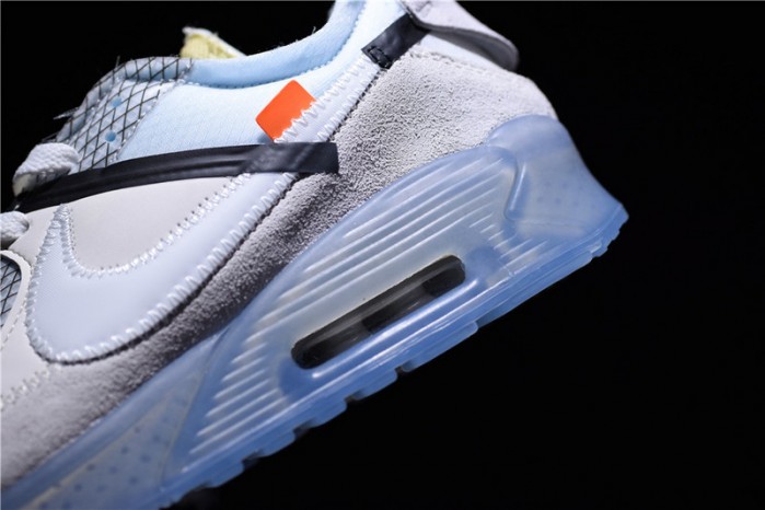 OW x Nike Air Max 90 AM90 THE TEN 10 Sail Muslin Virgil Abloh AA7293-100