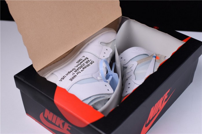 OW Air Jordan 1 Retro High White AQ0818-100