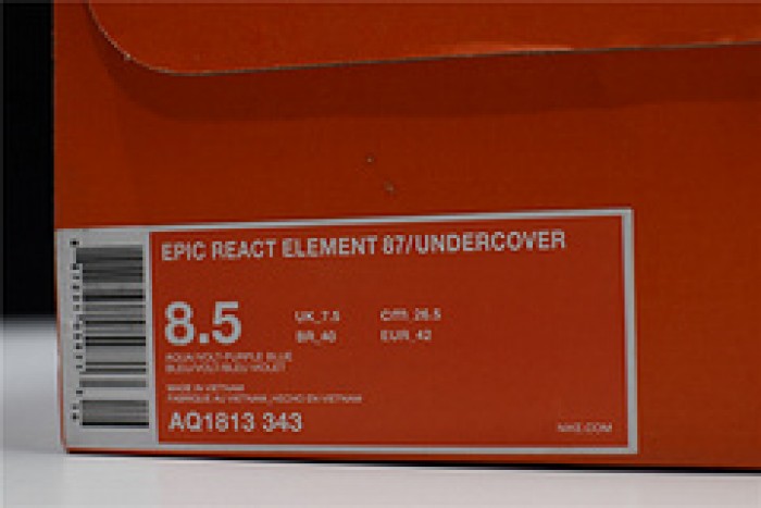 UNDERCOVER x Nike React Element 87 AQ1813-343